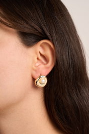 Heliophilia Silver Pendientes de Oro Dorados